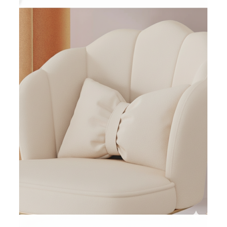 Obrotowy fotel biurowy, krzesło do pracowni, dla dziecka BUENO beżowe