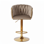 Hoker regulowany Glamour Loft Pleciony MARBELLA kawa Welur