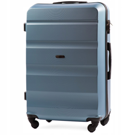 AT01, Duża walizka podróżna Wings L, Silver blue
