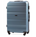 AT01, Duża walizka podróżna Wings L, Silver blue