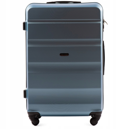 AT01, Duża walizka podróżna Wings L, Silver blue