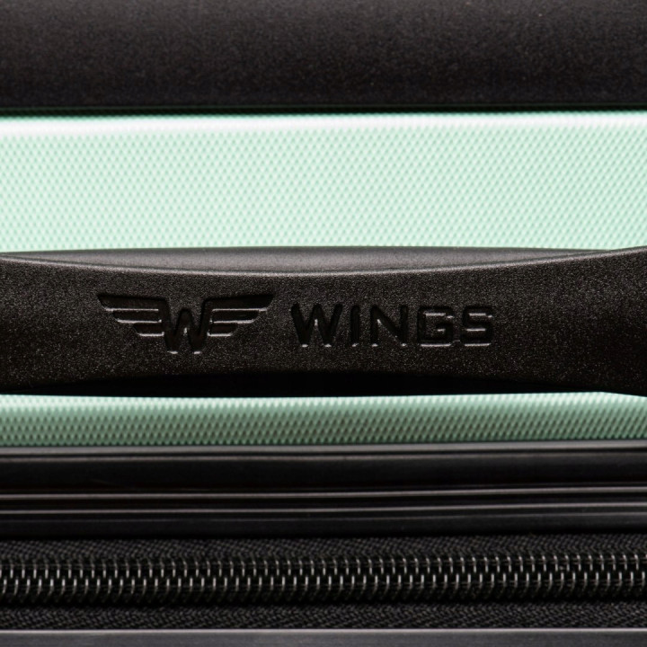 AT01, Duża walizka podróżna Wings L, Silver blue