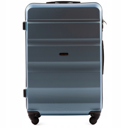 AT01, Duża walizka podróżna Wings L, Silver blue