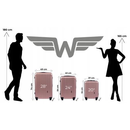 Walizka twarda duża Wings ABS 2011 97 l