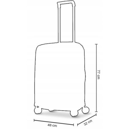 Walizka duża Wings ABS 304 L BLACK 97 l