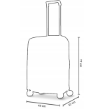 Walizka duża Wings ABS 304 L BLACK 97 l