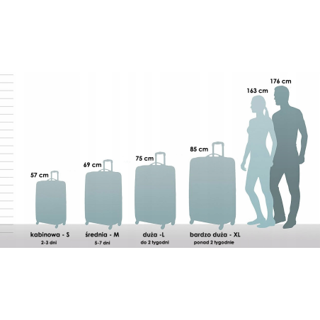 Walizka duża Wings ABS 304 L BLACK 97 l