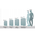 Walizka duża Wings ABS 304 L BLACK 97 l