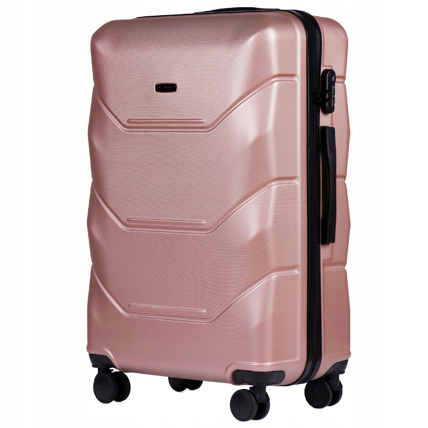 Walizka WINGS duża 78 cm x 49 cm x 29 cm 97 l ABS RÓŻANA