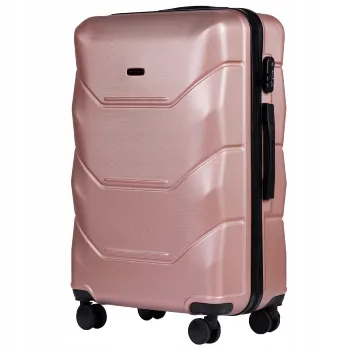 Walizka WINGS duża 78 cm x 49 cm x 29 cm 97 l ABS RÓŻANA