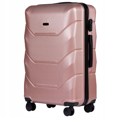 Walizka WINGS duża 78 cm x 49 cm x 29 cm 97 l ABS RÓŻANA