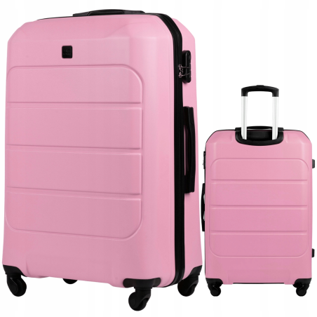 Wings Walizka twarda duża ABS GAN01-L-L.PINK 97 l