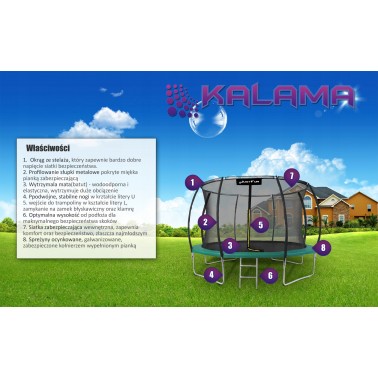 Trampolina 10 FT Just Fun Premium Fiberglass GREEN