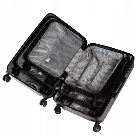 Walizka twarda duża poliwęglan (polikarbonat) PC190 L DARK GREY 97 l