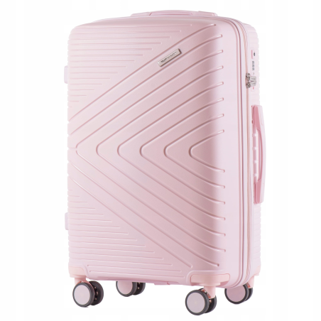 Walizka duża Wings polipropylen DQ181-03 L WHITE PINK 100 l