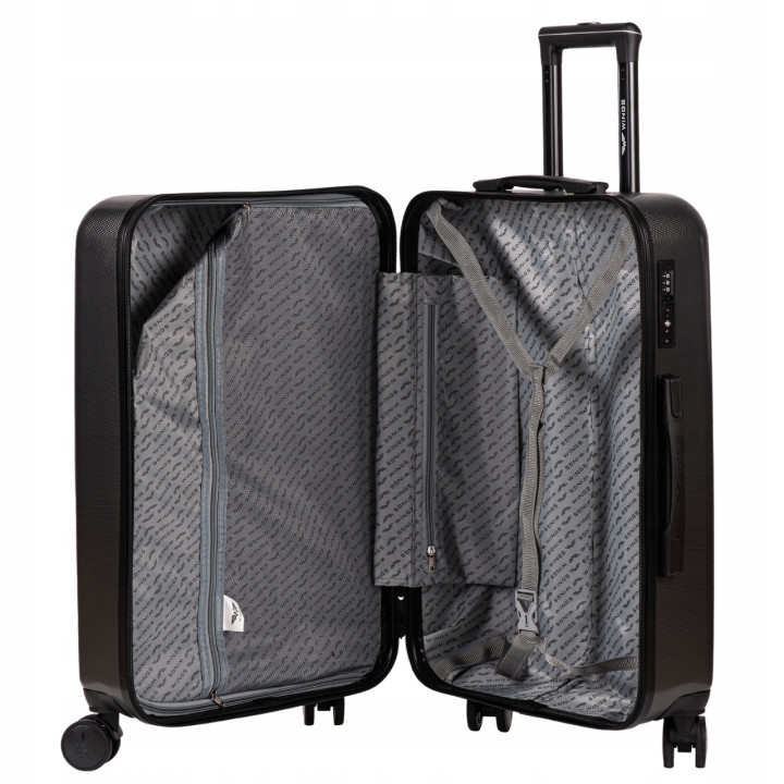 Walizka twarda duża poliwęglan (polikarbonat) PC190 L DARK GREY 97 l