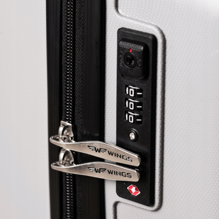 Walizka duża Wings polipropylen DQ181-03 L WHITE PINK 100 l