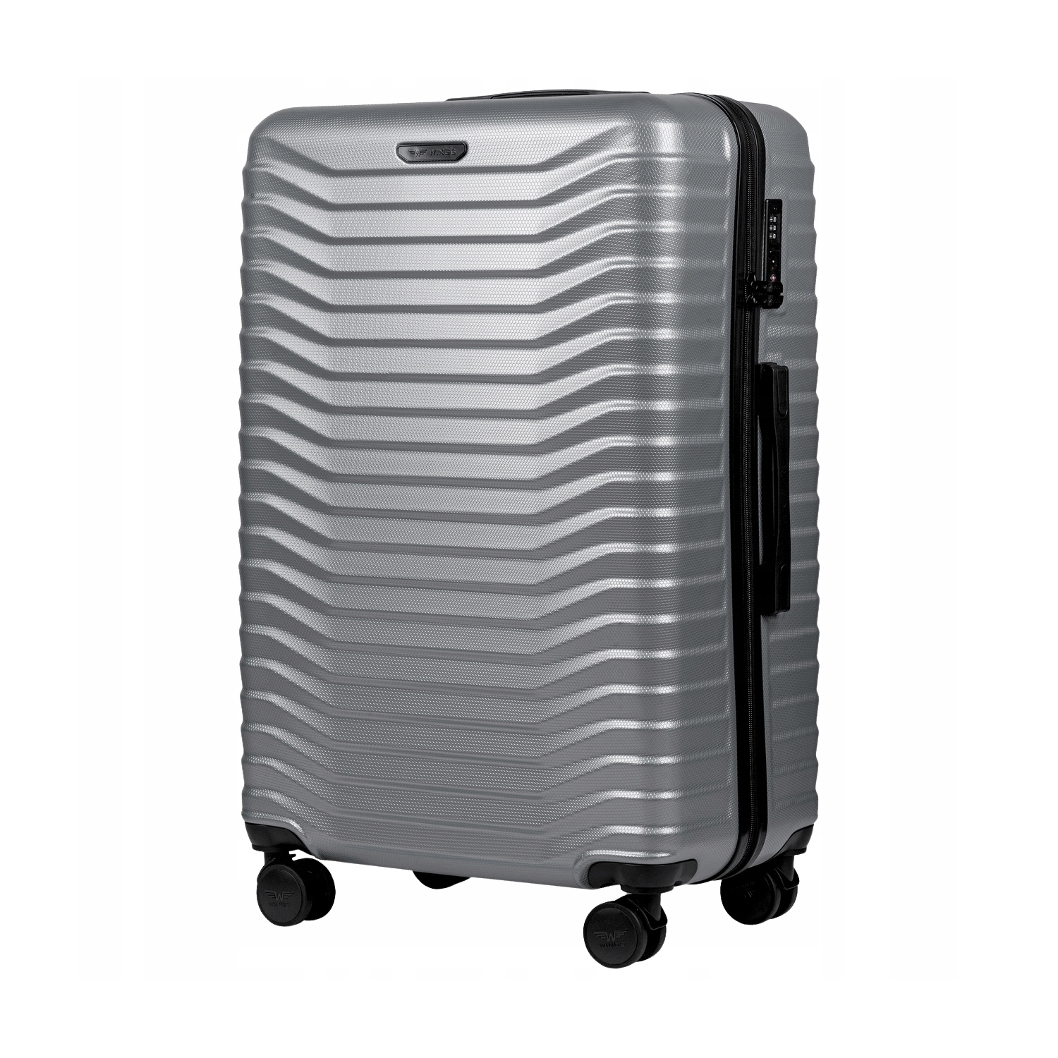 Walizka WINGS twarda duża poliwęglan (polikarbonat) PC140 L SILVER 97 l