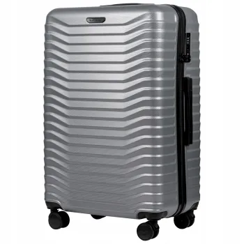 Walizka WINGS twarda duża poliwęglan (polikarbonat) PC140 L SILVER 97 l