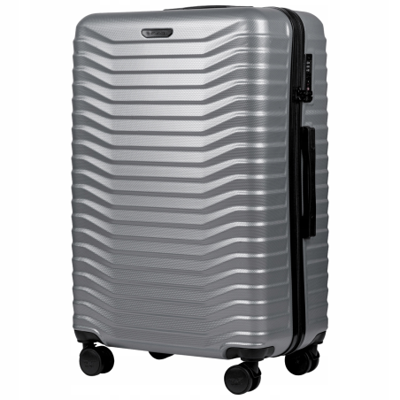 Walizka WINGS twarda duża poliwęglan (polikarbonat) PC140 L SILVER 97 l