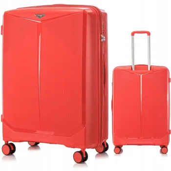 Walizka WINGS duża polipropylen PAPROCKI&BRZOZOWSKI CKT01 L RED 97 l