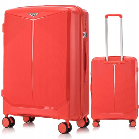 Walizka WINGS duża polipropylen PAPROCKI&BRZOZOWSKI CKT01 M RED 63L