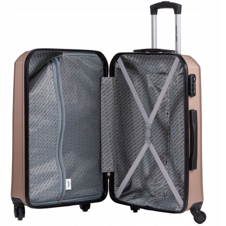 Wings Walizka twarda duża ABS GAN01-L-COFFEE 97 l