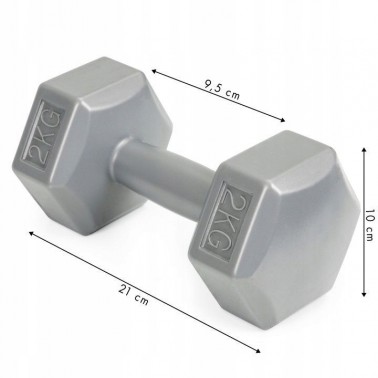 Hantle fitness zestaw ciężarki 2x 2kg szare