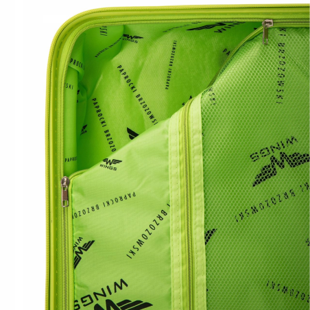 Walizka WINGS duża polipropylen PAPROCKI&BRZOZOWSKI CKT01 M GREEN 63L