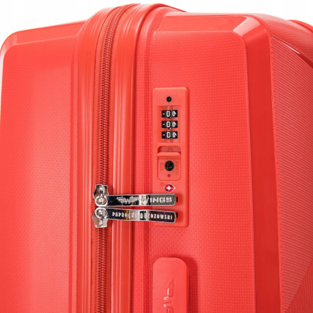 Walizka WINGS duża polipropylen PAPROCKI&BRZOZOWSKI CKT01 M RED 63L