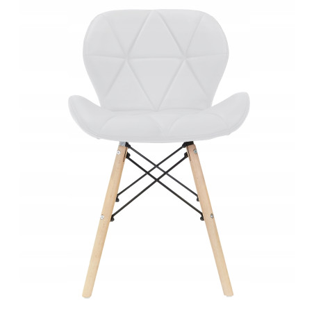 Krzesło RIPIANO SKÓRA 48 x 44 x 73 cm biały 1 szt.