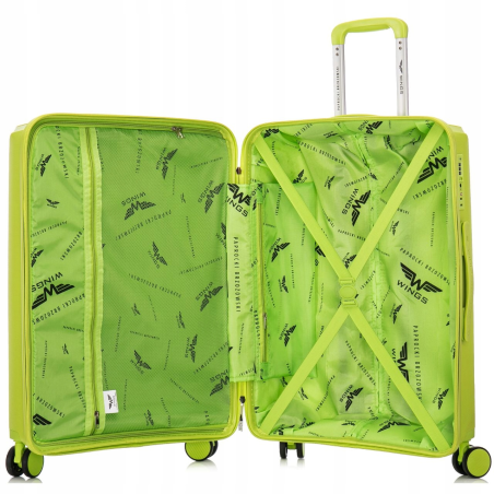 Walizka WINGS duża polipropylen PAPROCKI&BRZOZOWSKI CKT01 S GREEN 38L