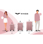 Walizka WINGS twarda duża ABS KST01 L BLACK 97 l