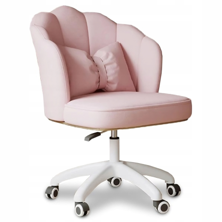 Obrotowy fotel biurowy, krzesło do pracowni, dla dziecka BUENO RÓŻOWE