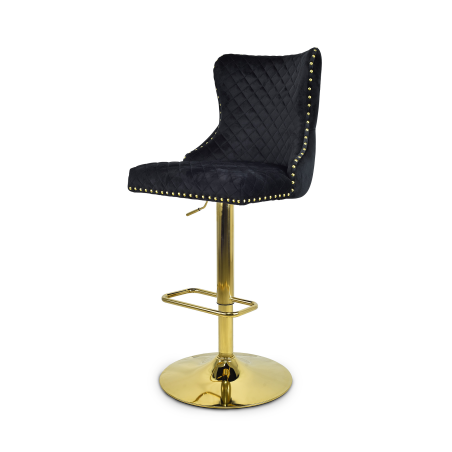 Hoker barowy,do kuchni, salonu, pokoju, elegancki LORD VELVET CZARNY GL