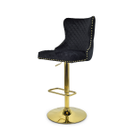 Hoker barowy,do kuchni, salonu, pokoju, elegancki LORD VELVET CZARNY GL