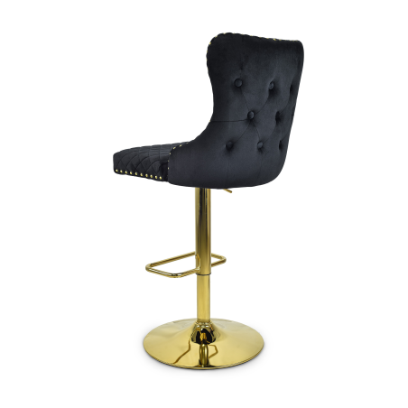 Hoker barowy,do kuchni, salonu, pokoju, elegancki LORD VELVET CZARNY GL