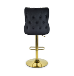 Hoker barowy,do kuchni, salonu, pokoju, elegancki LORD VELVET CZARNY GL