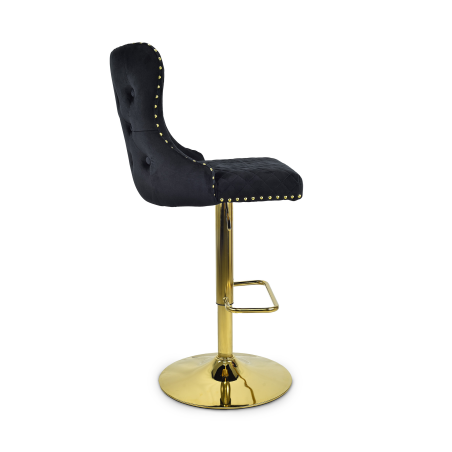 Hoker barowy,do kuchni, salonu, pokoju, elegancki LORD VELVET CZARNY GL