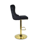 Hoker barowy,do kuchni, salonu, pokoju, elegancki LORD VELVET CZARNY GL