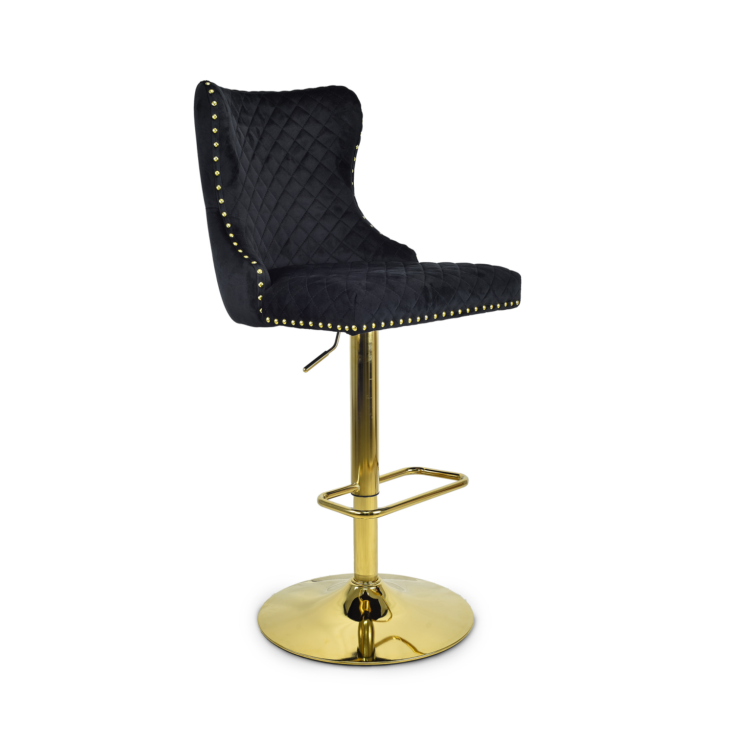 Hoker barowy,do kuchni, salonu, pokoju, elegancki LORD VELVET CZARNY GL