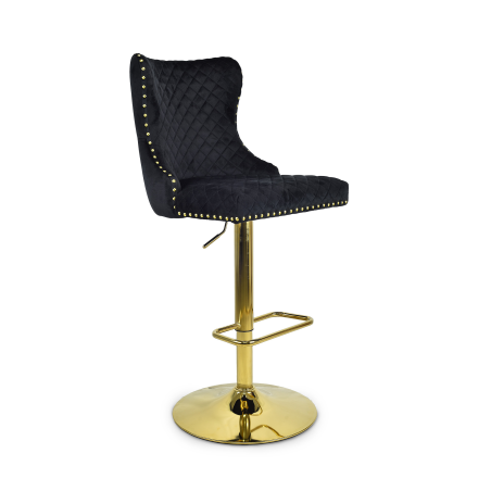 Hoker barowy,do kuchni, salonu, pokoju, elegancki LORD VELVET CZARNY GL