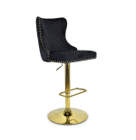 Hoker barowy,do kuchni, salonu, pokoju, elegancki LORD VELVET CZARNY GL