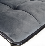 Hoker barowy, kuchenny, VIA VELVET CIEMNOSZARY BL