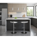 Hoker regulowany, kuchenny, barowy VIA biały Eco