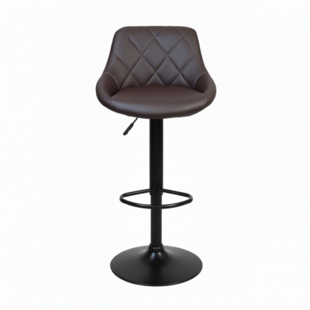 Hoker regulowany, obrotowy Toledo ciemnobrązowy