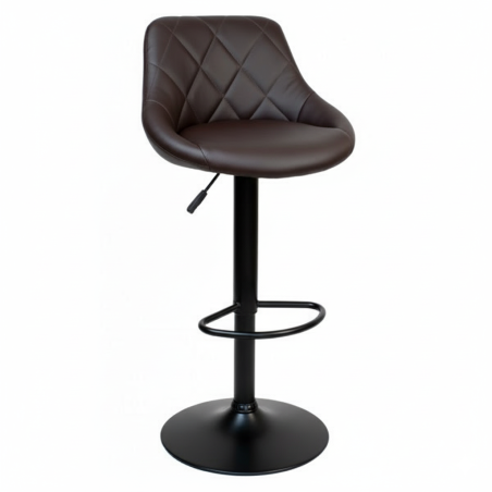 Hoker regulowany, obrotowy Toledo ciemnobrązowy