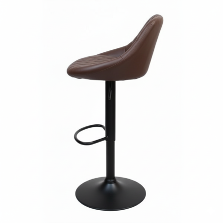 Hoker regulowany, obrotowy Toledo ciemnobrązowy
