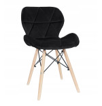 Krzesło RIPIANO VELVET 48 x 52,5 x 74 cm czarny 1 szt.