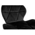 Krzesło RIPIANO VELVET 48 x 52,5 x 74 cm czarny 1 szt.